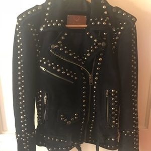 SOLD- For Love and Lemons suede studded jacket S